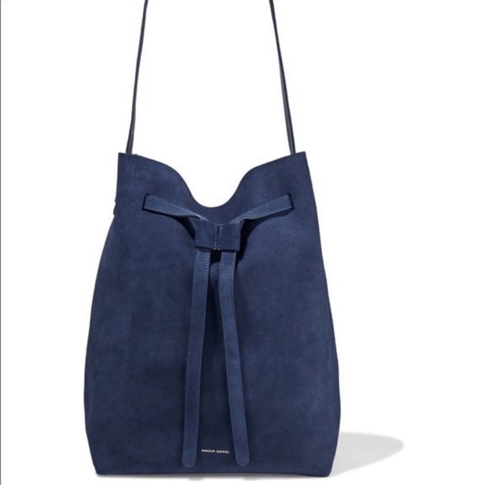 NWT - MANSUR GAVRIEL - Drawstring Suede Hobo Bag - Navy Blue